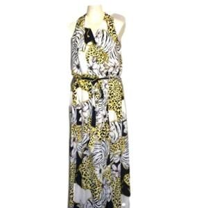 NWT Plus Size Zenobia Printed Chiffon Maxi Dress 2X